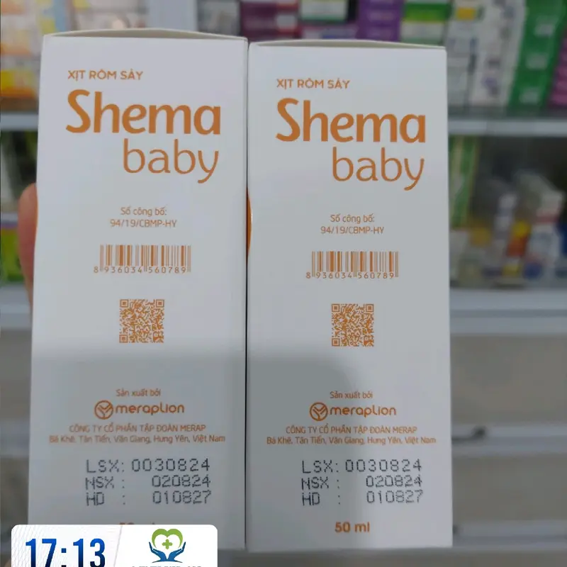 Xịt Rôm Sảy Shema Baby Cho Bé - Da Dịu Mát,Bé Ngủ Ngon.Chai 50ml. 6