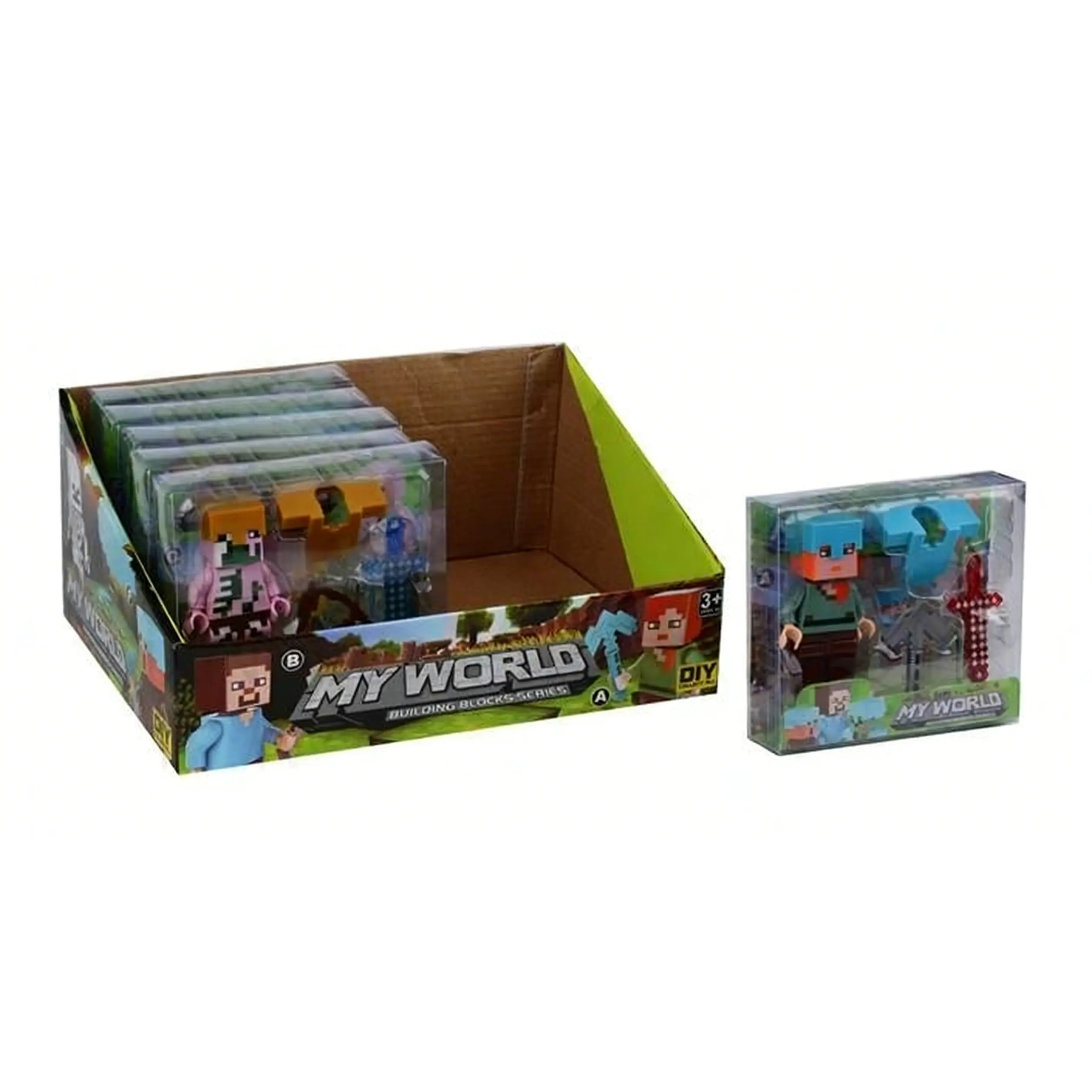 Minecraft Blind Box Building Blocks Single Pack Game Character Assembly ...