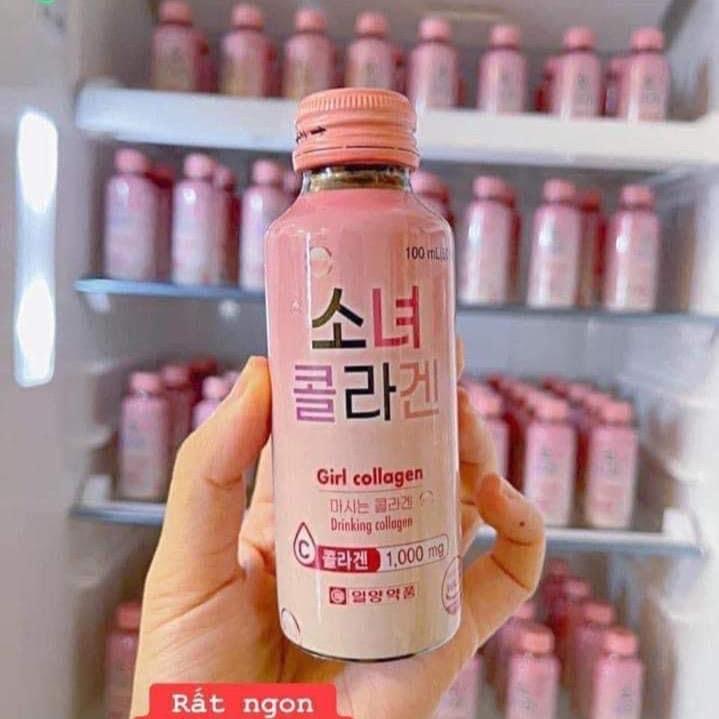 Girl Collagen Hàn Quốc hộp 10 chai nước uống hỗ trợ đẹp da collagen hanquoc Chính hãng
