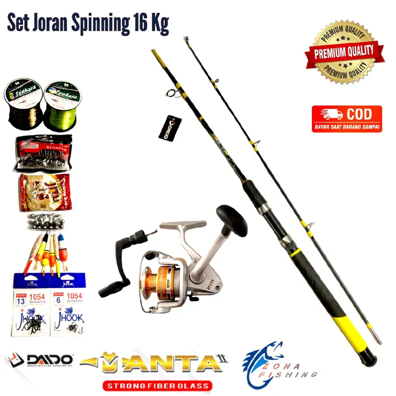 Set Pancing Joran Daido 6-16 kg American Style 120 135 150 165 Cm Fiber Solid 1