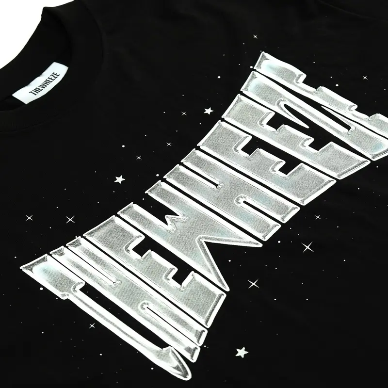 Áo Thun Boxy THEWHEEZE TWINKLE METALLIC “BLACK” - 100% cotton 2c 280gsm [đã xử lý co rút] 6