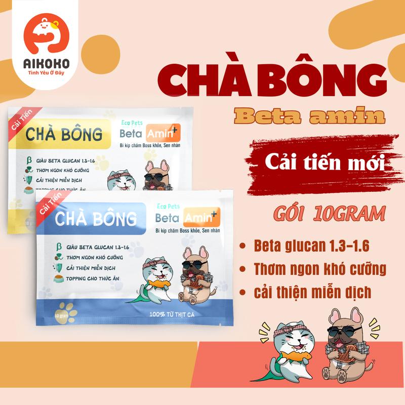 Chà bông Beta Amin 10gr tăng đề kháng bảo vệ sức khoẻ, thức ăn cho Chó Mèo nhiều vị 0