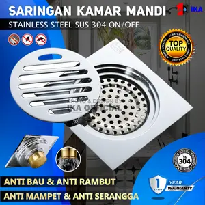 Saringan Got Kamar Mandi / Floor Drain Stainless ON/OFF Kuningan SARINGAN GOT |Afur Lantai I Floor Drain Anti Kecoa Stainless | Floor Drain Anti Kecoa Anti Serangga Anti Bau Got tikus karat korosi Floor Drain Stainless Black Hitam Anti Bau Anti Kecoa - Sa