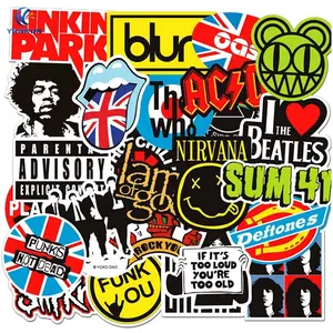 25PCS Stickers Rock Band Punk Music Heavy Metal Bands Laptop HP MOTOR HELM