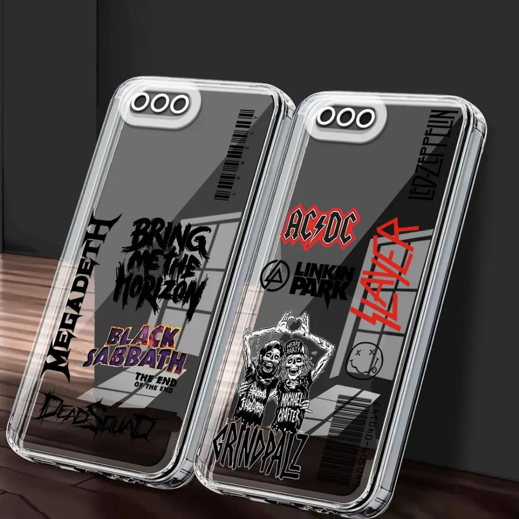 Casing Trand - SoftCase Clear Ready For Oppo A3s Oppo A1k Realme C1 Realme C2 Casing Bening GAMBAR METAL - MT27