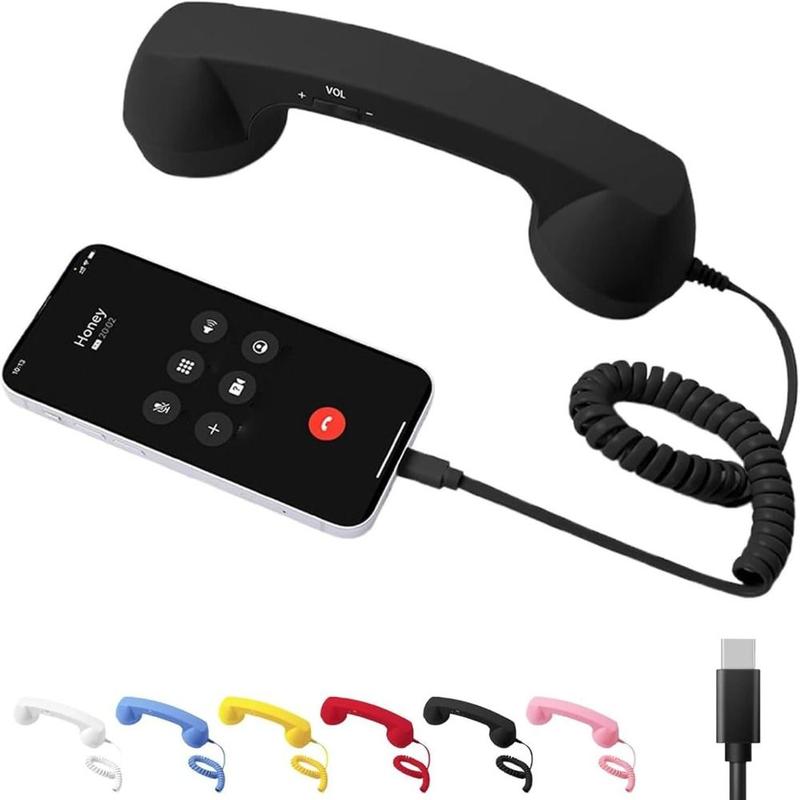Phone Electronics Store Chất lượng cao. có micro Điện thoại di động Loại C Dây không bị rối Tay cầm điện thoại bàn Phong cách điện thoại Điện thoại bàn
