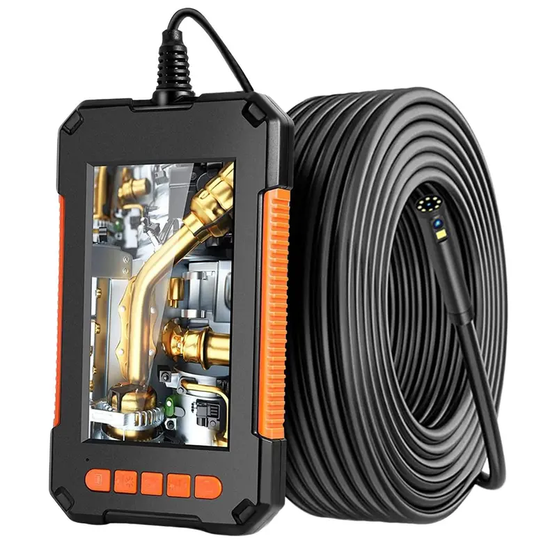 1080P Industrial Endoscope, Waterproof Detection Tools with Dual Lens & 8 LED Lights, 4.3 Inches LCD Endoscopes for Air Conditioning, Stocking Fillers Gift, Car Scanner Fixed, Tools And Gadgets 0