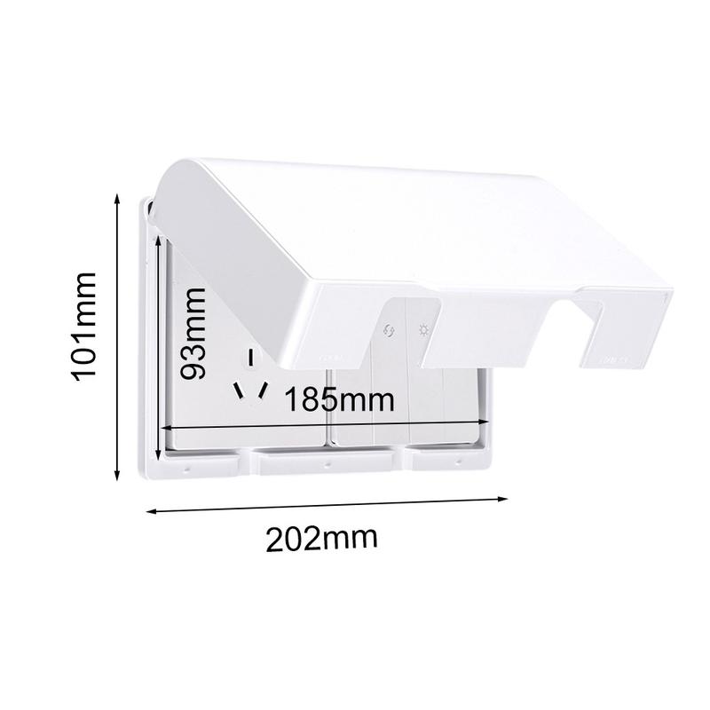 Bathroom Socket Waterproof Cover Wall Panel Protective Hood Splash-Proof Power 7
