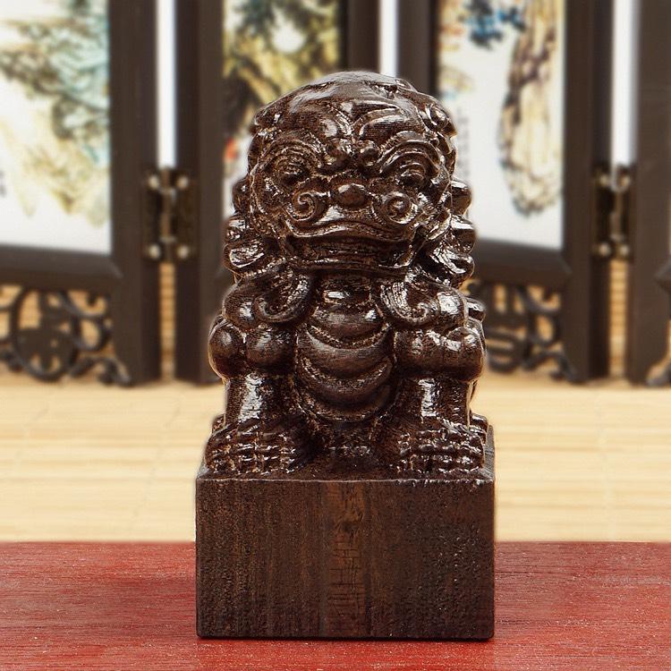 Tượng gỗ mini kì lân tượng phong thủy kỳ lân bằng gỗ trang trí để bàn 1