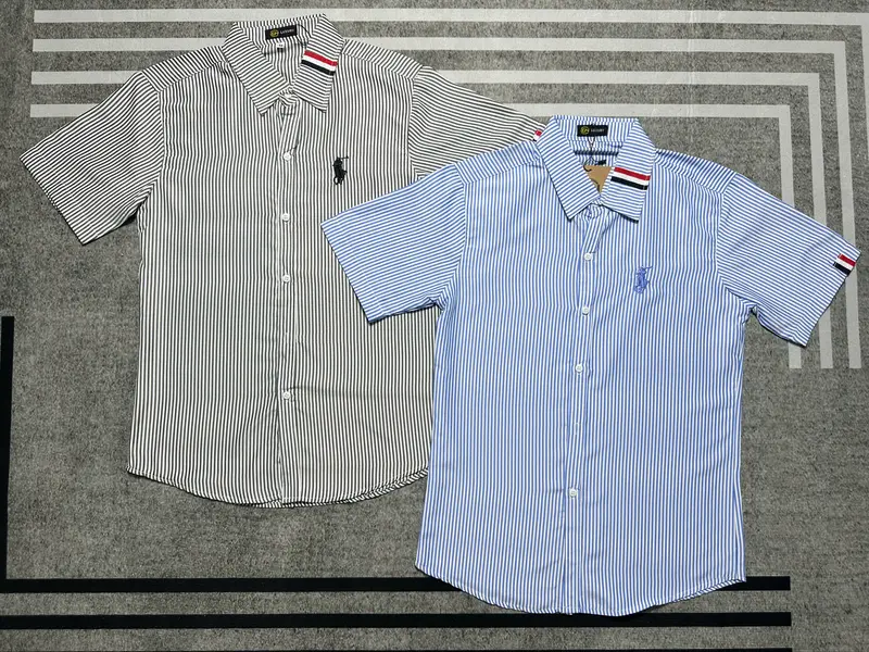Áo sơ mi nam nữ vải đũi phối loang thêu chữ kiểu mới thoáng mát Menswear Top- Gin Chuyên Sỉ 0