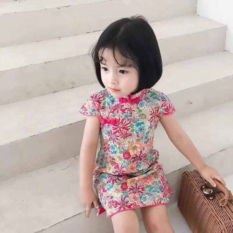 Product Introduction of Girls' Chinese Style Retro Hanfu Summer Children's Fashionable Cheongsam Dress Baby Skirt Cross-border One-piece Dropshipping 16