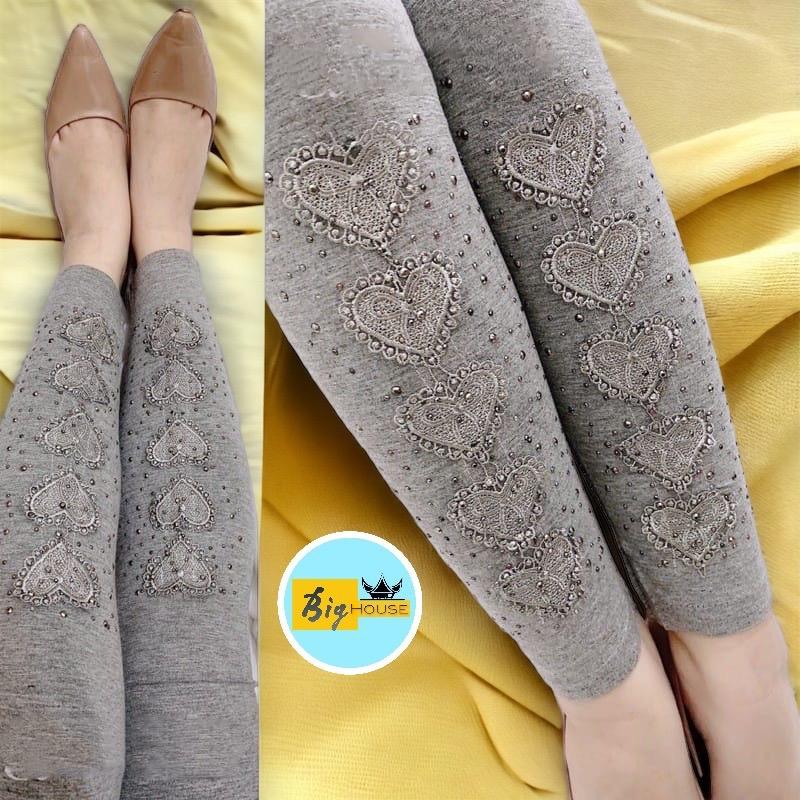 LEGGING IMPORT RENDA BORDIR / LEGGING WANITA IMPORT FIT TO 80KG 4