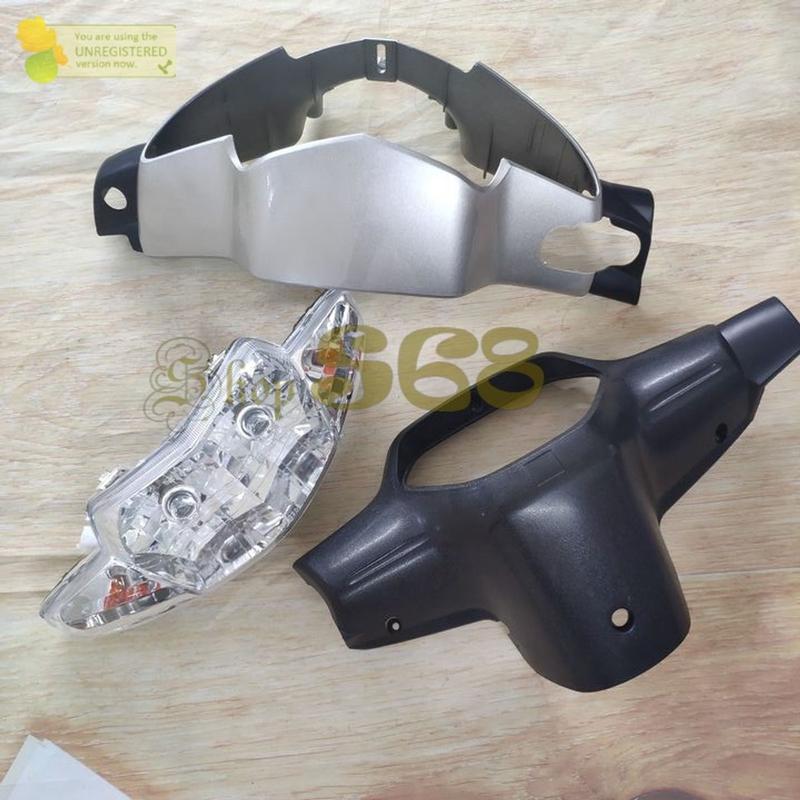  Combo 3 món ốp đầu gáy sau và pha đèn Loại 2 bóng cho xe Wave Anpha cũ - ZX và Wave 110 đời 1997- 2006 - SPS-CB-ôđ2bóng 