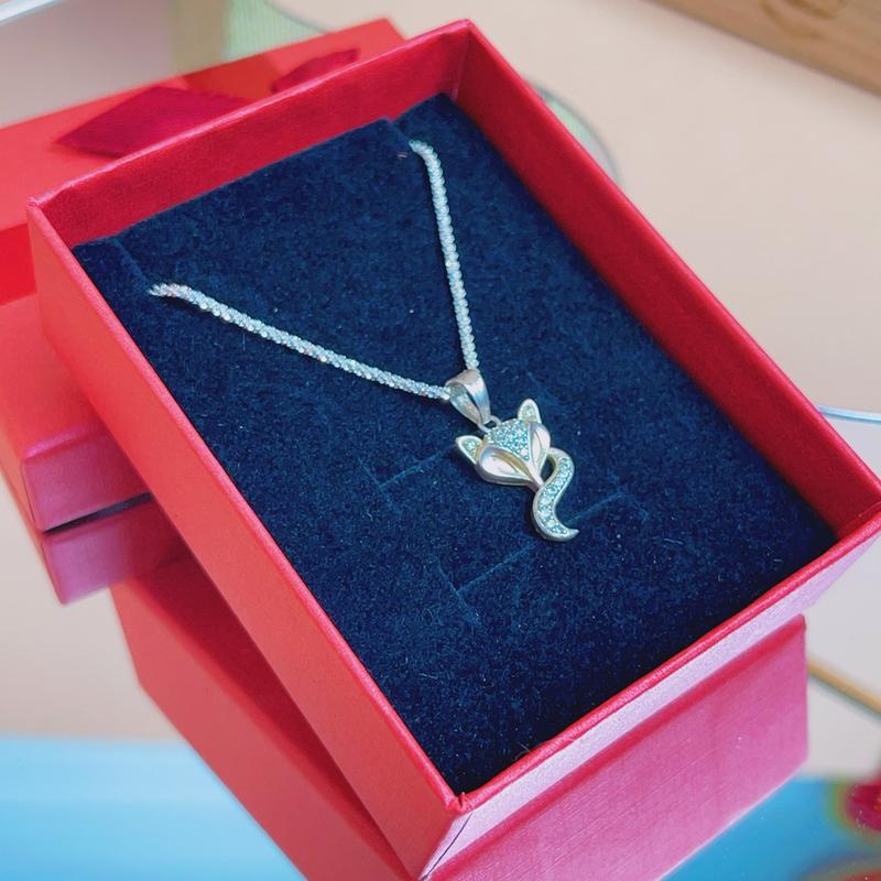 Dây Chuyền Nữ Bạc Ta Bông Xù Mặt Hồ Ly Sáng Bóng-PSJ-R00100