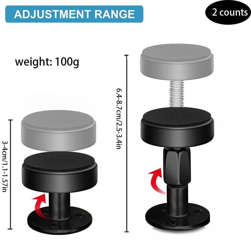 Adjustable Threaded Bed Frame Anti-Shake Tool, Self-adhesive Headboard Stopper, Furniture Hardware for Beds Cabinets Sofas 2