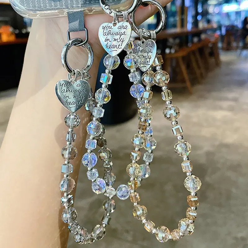 Rantai Telefon Kristal, Kreatif, Berkilauan, Mewah Mampu Milik, Rantai Loket Telefon Baharu, Tali Gantung Pergelangan Tangan Charms Phone