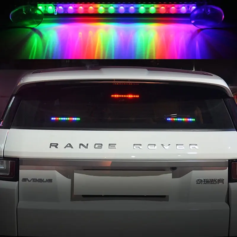 Bertenaga surya Lampu Peringatan Anti-tailgating / Led Lampu Bagasi Pintu Belakang Mobil Car 4