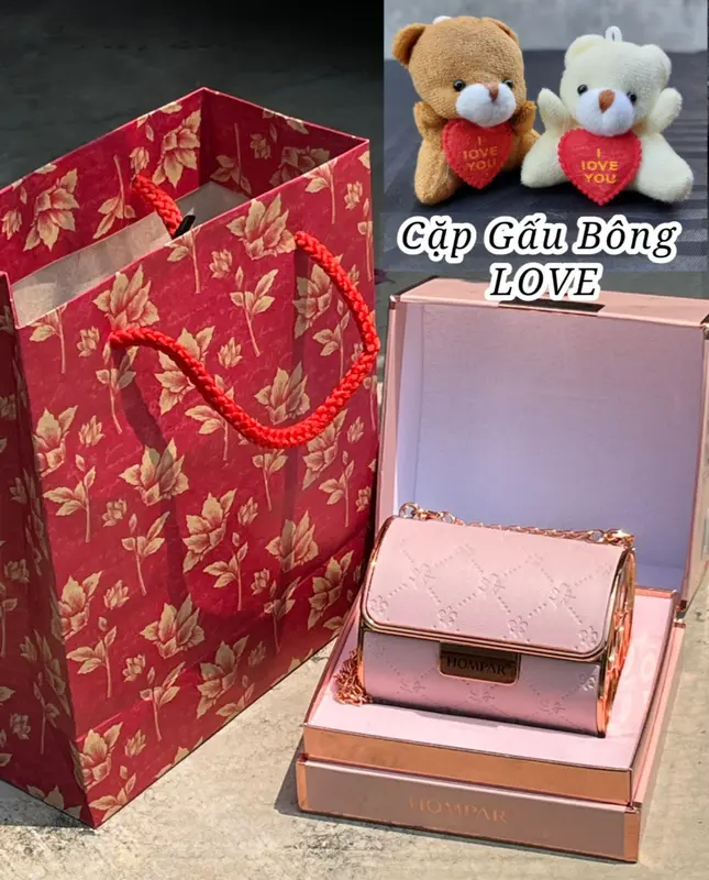[HCM] Set 4 Cây Son Môi Màu Và Son Dưỡng Ẩm Lâu Phai HOMPAR Kèm Dây Chuyền Có Hộp Đựng Túi Xách Làm Quà Tặng Cực Sang  Hàng Hot 2