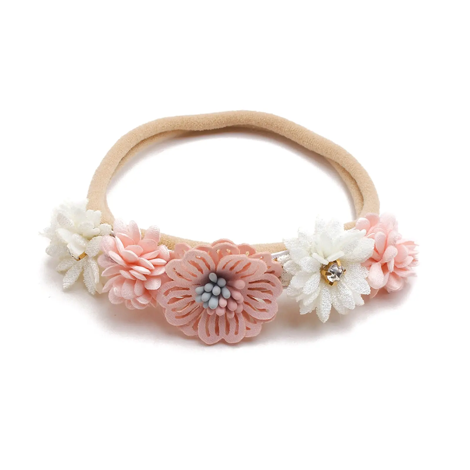 Baby Headbands, Soft Elastic Flower Head Wraps Photo Props Hair Accessories for Infant