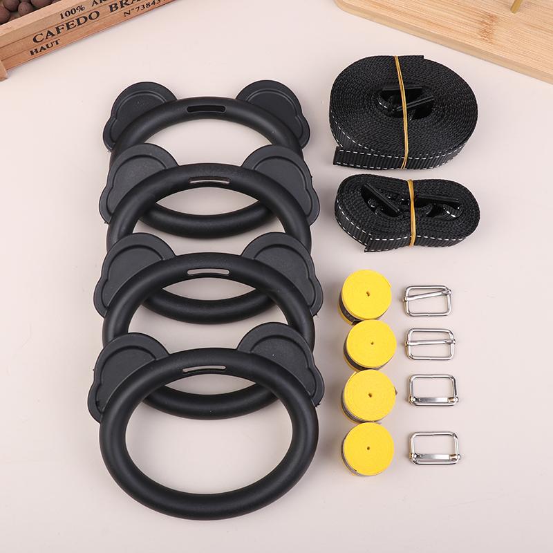 Product Introduction of Kids Horizontal Bar Exercise Pull Up Rings Kids Workout Gym Gymnastic Rings Adjustable Straps Buckles Nonslip Handle 18