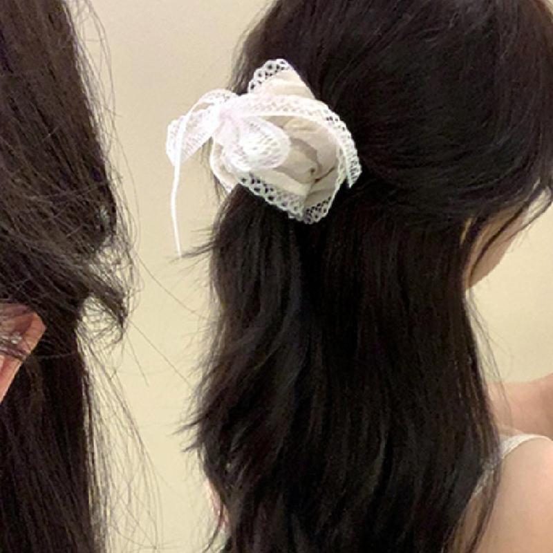 Product Introduction of Scrunchie Ruy Băng Nổi, Thiết Kế Nơ Ren, Dây Buộc Tóc, Nút Thắt Nơ Ruột Hàn Quốc, C0X9 23