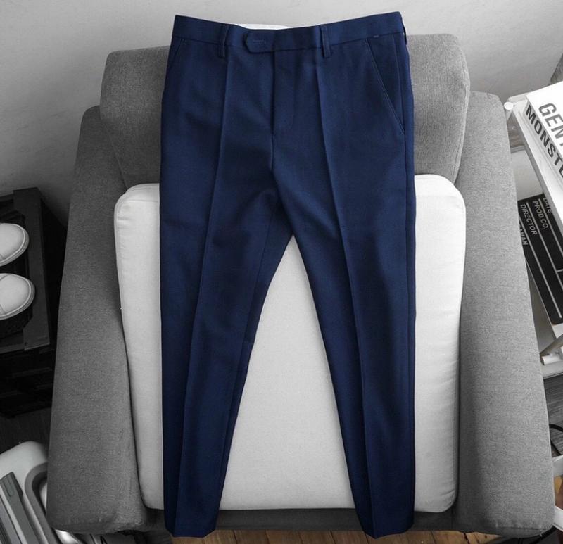 (QT 40) Quần Tây Âu Nam Màu Xanh From Dáng Baggy Co Giãn Tốt. Menswear Nhung Ong 1
