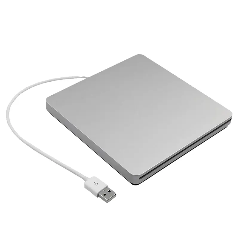 External DVD Drive USB 2.0 Portable CD DVD +/-RW Drive DVD Burner for Laptop Pro Air Windows 7/8/10 Silver