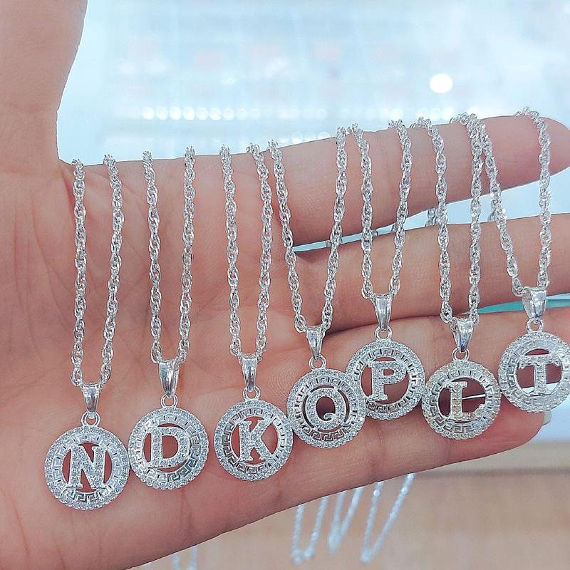 dây chuyền kép xoắn mặt chữ cái 149 ts định bloan Phụ nữ Kỷ niệm Tốt đẹp Sinh nhật thanh lịch cho nữ Women Trang Sức Voi Chain Jewelry Vòng Cổ