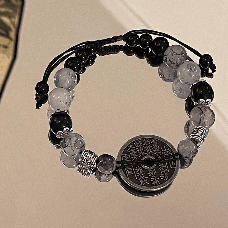 Vòng Tay Chi Tiêu Ma Núi, Phong Cách Trung Quốc Cổ Đại Zen, Thiết Kế Đặc Biệt, Phong Cách Cổ Điển Hình Tám Bức Tranh Món Khai Vị, Dễ Phối Đồ, Hàng Mới Về vòng  tay Móc Khoá Phụ Kiện 3