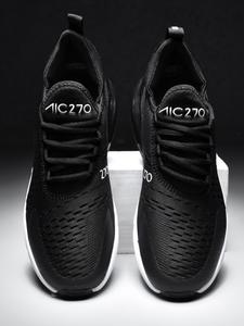 Men's Sporty Lace Up Low Top Sneakers, Casual Breathable Lightweight Running Shoes, Fashionable Sneakers for Daily Wear