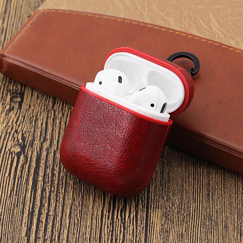 Product Introduction of For apple airpods leather case 1st / 2nd（with Keychain） 2