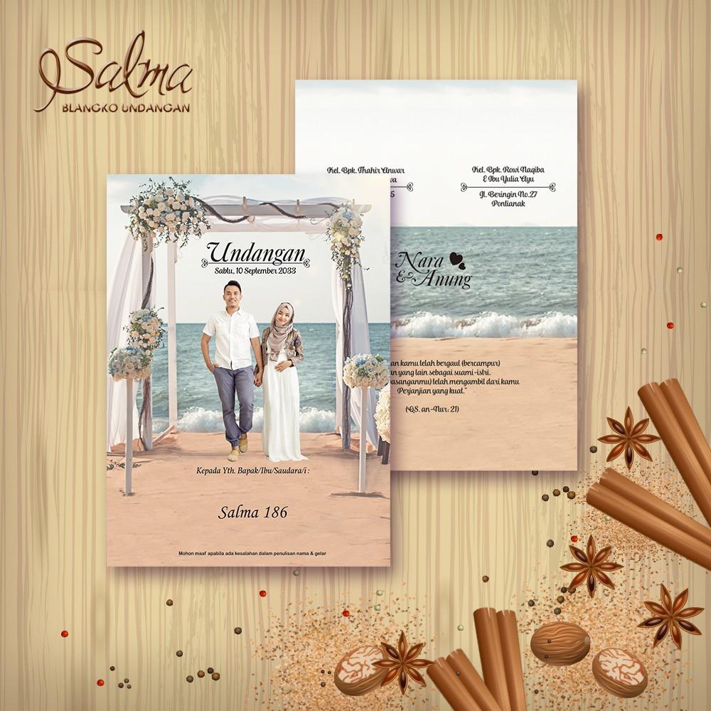 Undangan Pernikahan Kekinian SALMA 186 Elegan Modern Paket Lengkap 100 PCS Gratis Label & Plastik - JanjiKita | Default