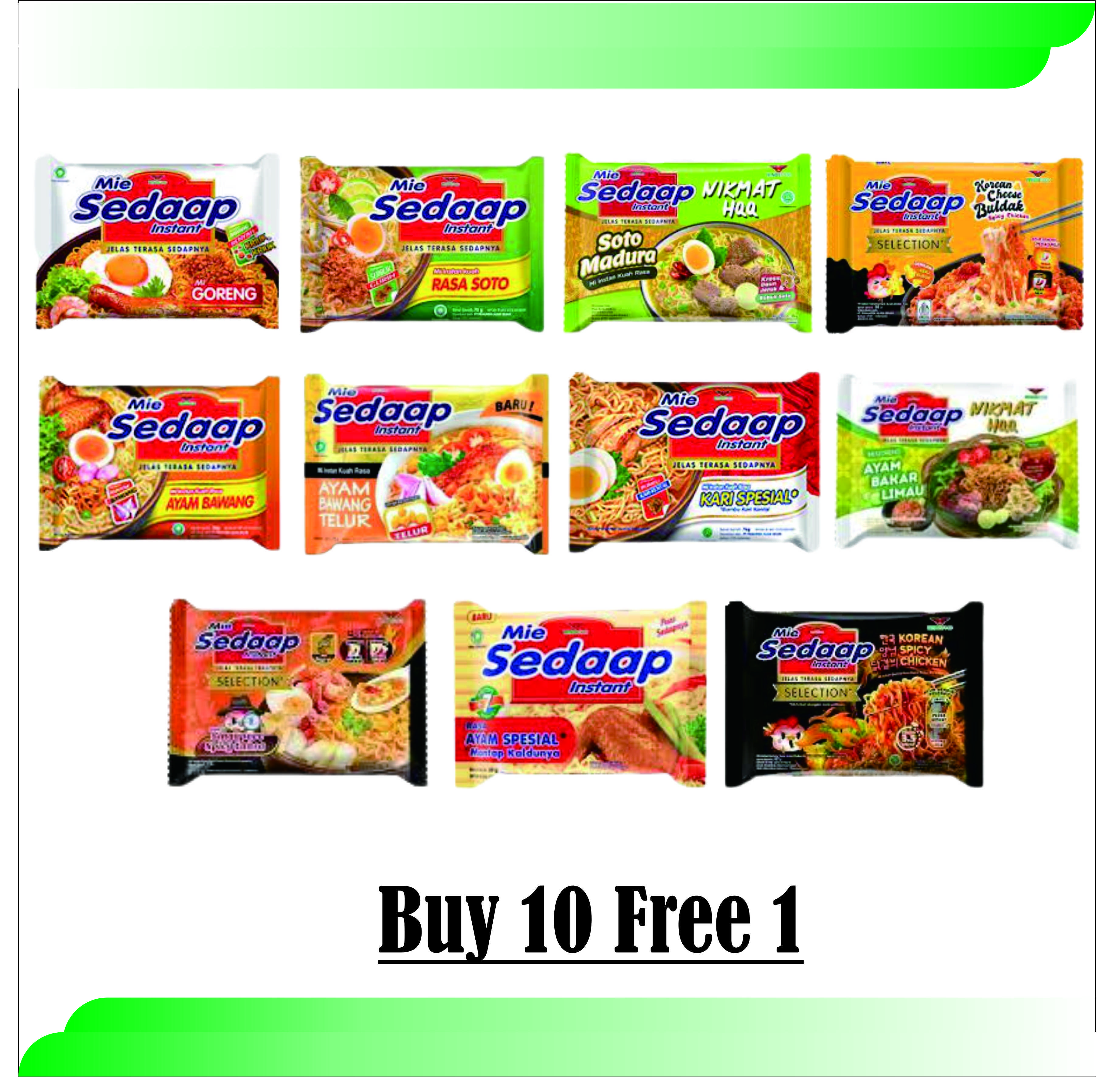 Mie Sedap  ( buy 10 free 1 )murmer Noodles Food Makanan