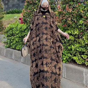 Kaftan batik ABU Dhabi Daun parang Muslim Panjang dress