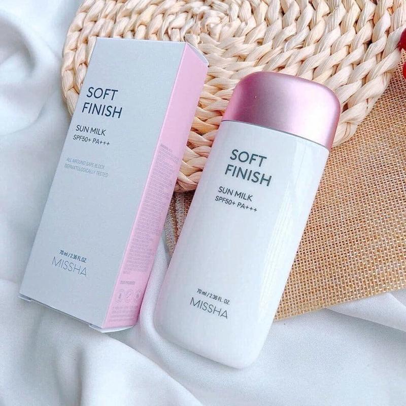 Kem Chống Nắng MISSHA All-Around Safe Block Soft Finish Sun Milk SPF50+/PA+++ 70ml Sun Cream Sunscreen Dưỡng Body