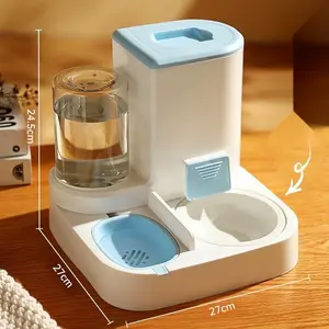 Pet Feeder Otomatis 2 in 1 -  Tempat Makan Anjing/Kucing Dispenser Minum Hewan - Dispenser Makan Dan Minum Automatic Untuk Anjing Dan Kucing