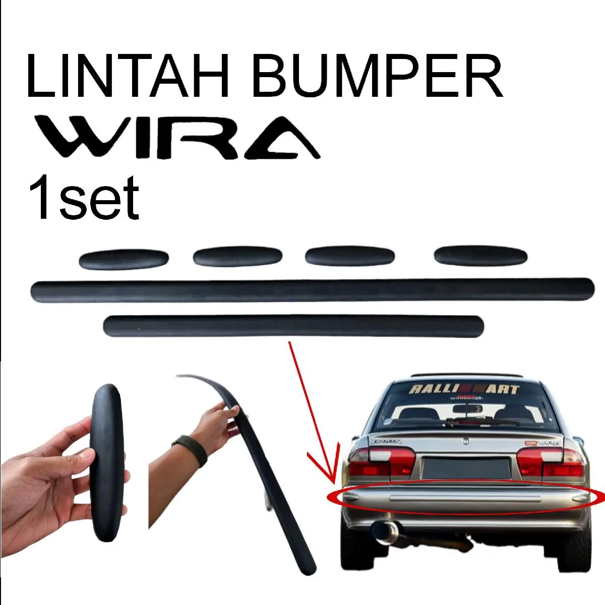 Lintah Bumper Proton Wira Bumper Protector