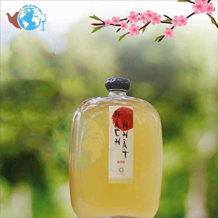 Chai thuỷ tinh DẸP BẦU NẮP NHỰA 500ml cực xinh đựng Coffee Sữa, đựng cafe, nước ép, chai đựng mật ong 1