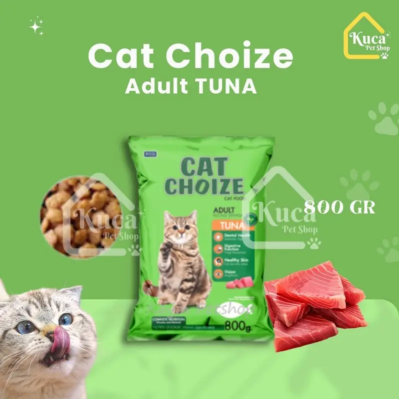 Cat Choize Adult Tuna 800g Makanan Kucing Dewasa Kering Cat Dry Food Cat Choice Adult Salmon 800 gr 1