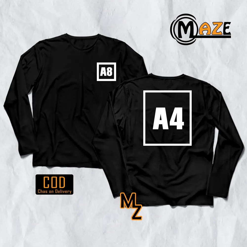 KAOS CUSTOM LENGAN PANJANG COMBED / SABLON DTF / SABLON KAOS CUSTOM