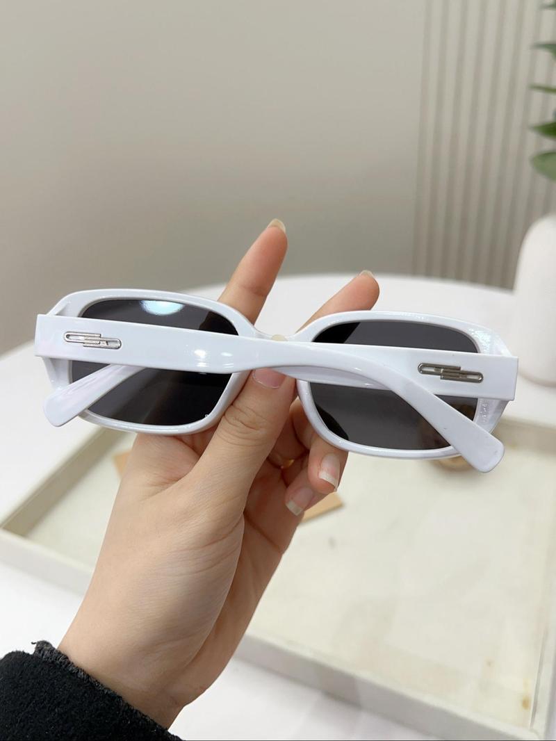 Product Introduction of Unisex Simple Style Tinted Lens Sunglasses, Trendy Casual Sunglasses for Everyday Use, Fashion Accessories for Outdoor Activities 4