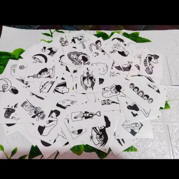 tato temporer model cewe Korea woment cute isi 10pcs 4