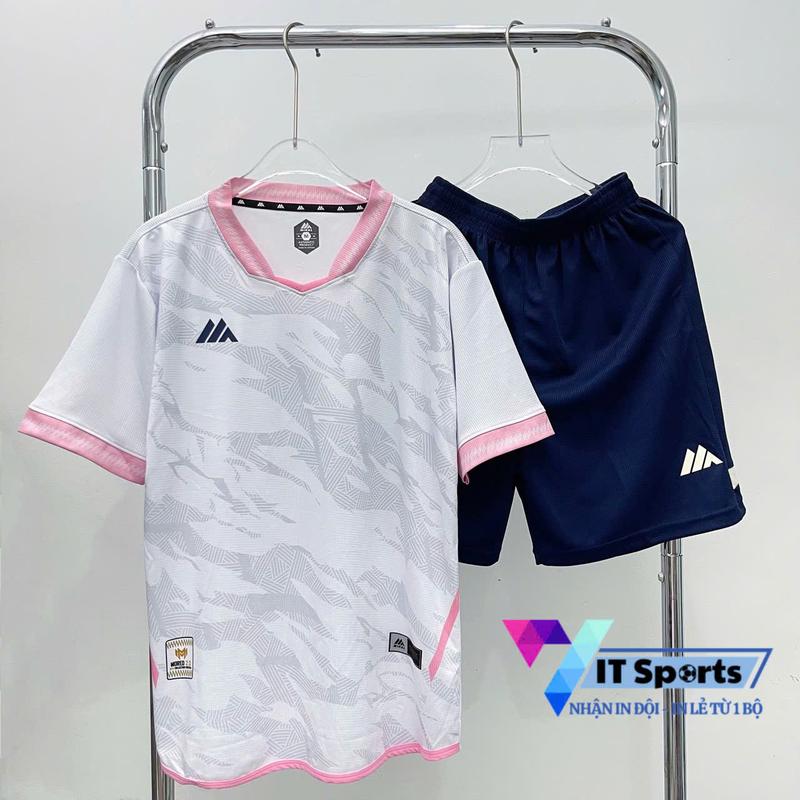 Quần áo Bóng Đá KLG MK MORED II trắng viền hồng