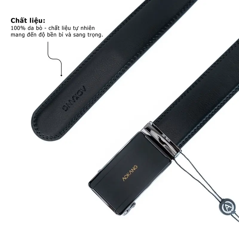AOKANG | Thắt Lưng Nam Da Bò Cao Cấp Công Sở Khóa Hộp Tự Động Sang Trọng - 1227316308 Phù Hợp Công Sở, Dự Tiệc, Quà Tặng 1