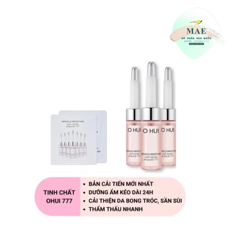 [Combo 10 gói] HUYẾT THANH OHUI 777 OHUI CHO DA CĂNG BÓNG VÀ DƯỠNG TRẮNG