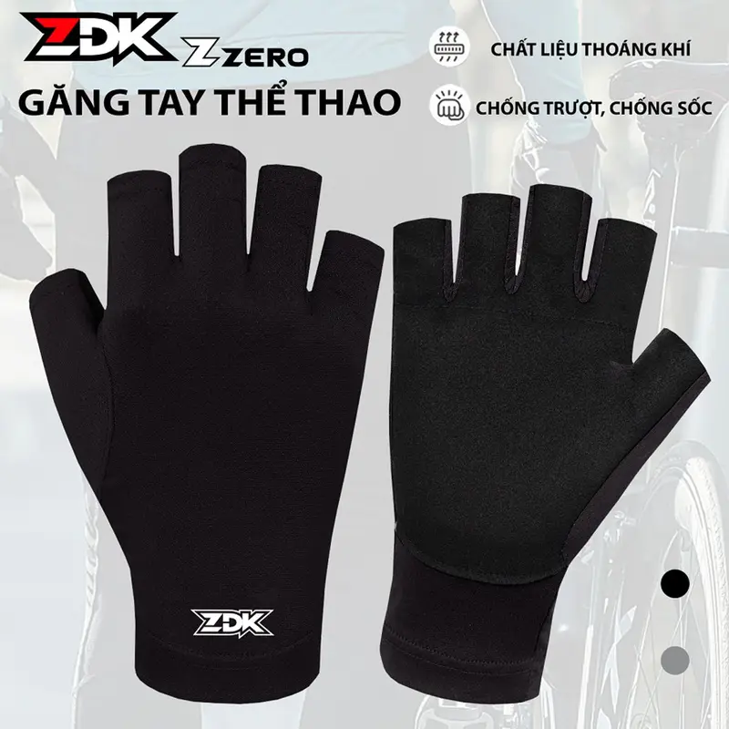 Găng Tay Xe Đạp Nửa Ngón ZDK Z Zero Thoáng Khí, Chống Trơn Trượt |Voisport1  Bao Tay 6