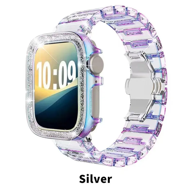 Rhinestone Decor Watch Case, 1 Count Fashionable Watch Protective Cover, Smart Watch Protective Accessories Compatible with Apple Watch S10 46mm 42mm 5