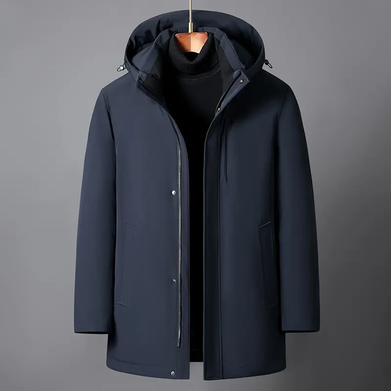 Jaket Musim Dingin Kualitas Tinggi Merek Liner Dilepas Pria Musim Dingin Bebek Putih Bawah Mantel Berkerudung Tebal Hangat parka Katun Panjang Puffer Distro 6