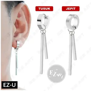 ANTING KPOP DENGAN DESIGN KEKINIAN JEPIT/TUSUK UNTUK UNISEX