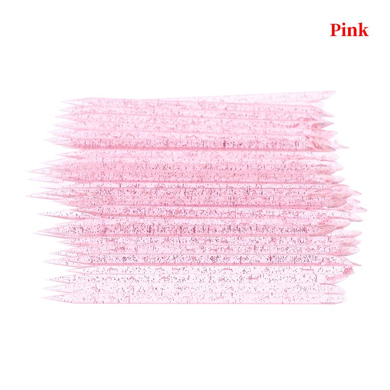 Product Introduction of 50Pieces Stick Cuticle Tool Doublehead Reusable Crystal Wood Stick Pedicure Care 35